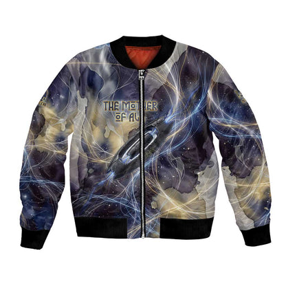 Neith Egyptian Bomber Jacket Goddess Mother of All Cosmic Threads