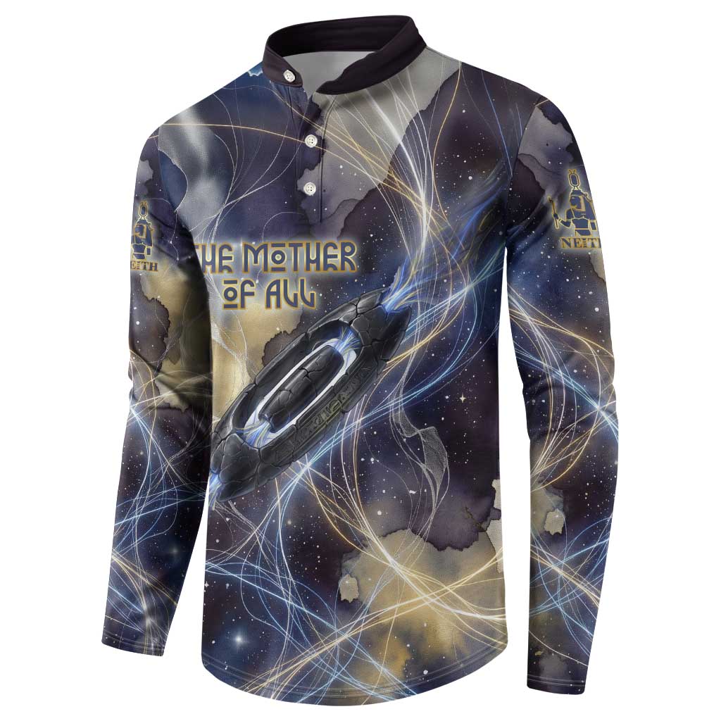 Neith Egyptian Button Sweatshirt Goddess Mother of All Cosmic Threads