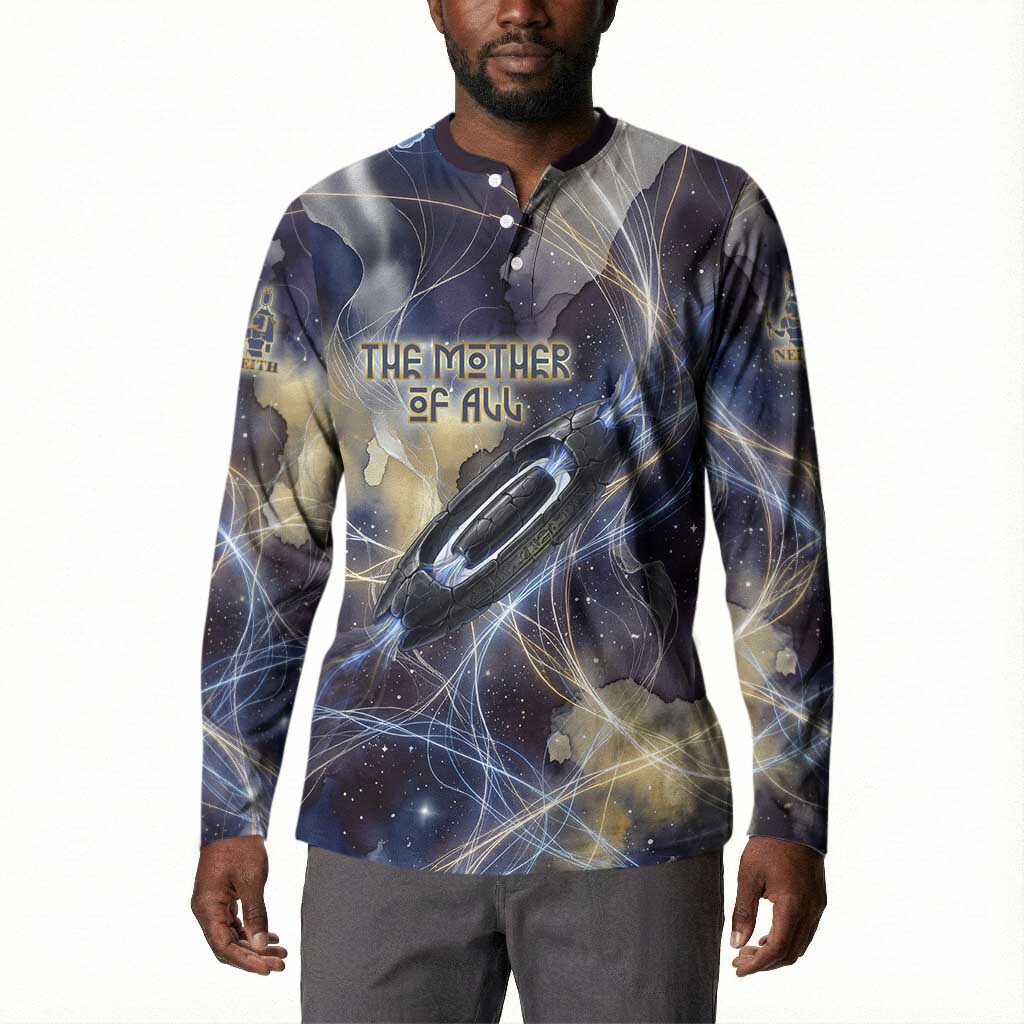 Neith Egyptian Button Sweatshirt Goddess Mother of All Cosmic Threads