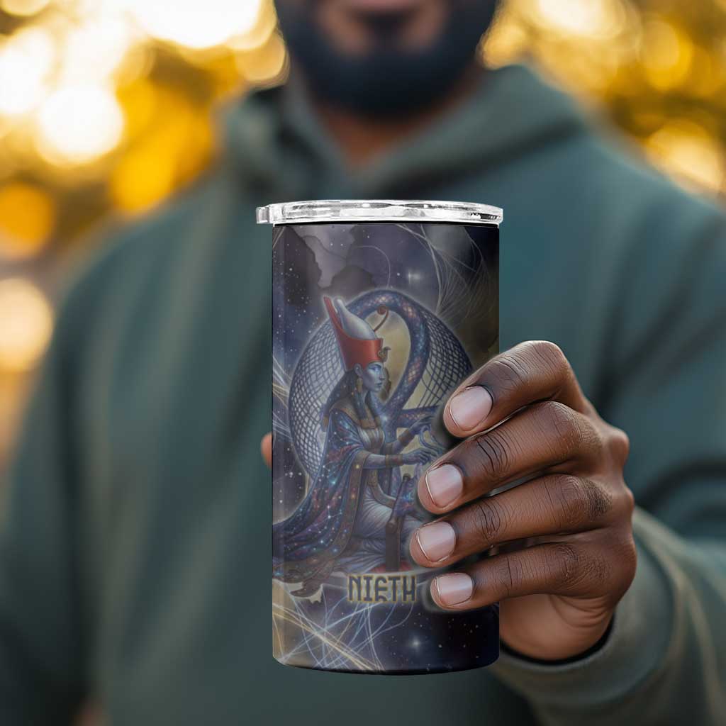 Neith Egyptian 4 in 1 Can Cooler Tumbler Goddess Mother of All Cosmic Threads