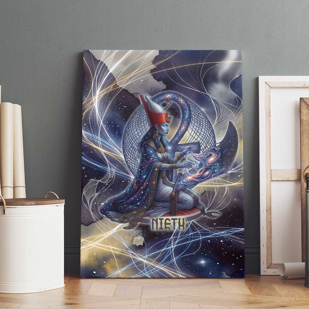 Neith Egyptian Canvas Wall Art Goddess Mother of All Cosmic Threads