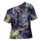 Neith Egyptian Cross Shoulder Shirt Goddess Mother of All Cosmic Threads