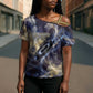 Neith Egyptian Cross Shoulder Shirt Goddess Mother of All Cosmic Threads