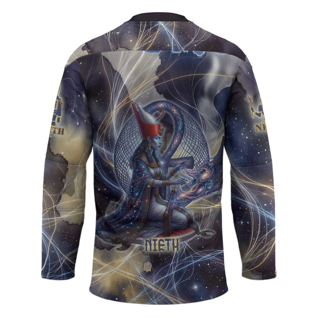 Neith Egyptian Hockey Jersey Goddess Mother of All Cosmic Threads