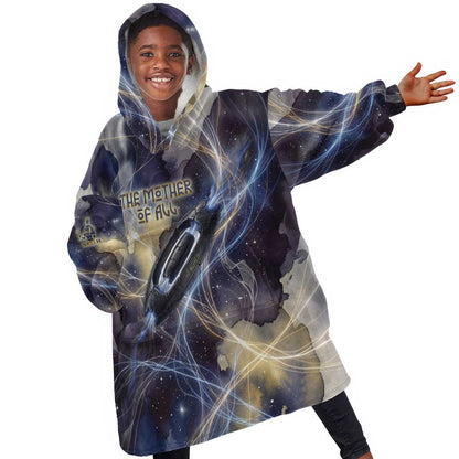 Neith Egyptian Kid Wearable Blanket Hoodie Goddess Mother of All Cosmic Threads