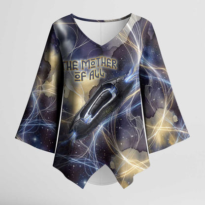Neith Egyptian Kimono Sleeve Blouse Goddess Mother of All Cosmic Threads