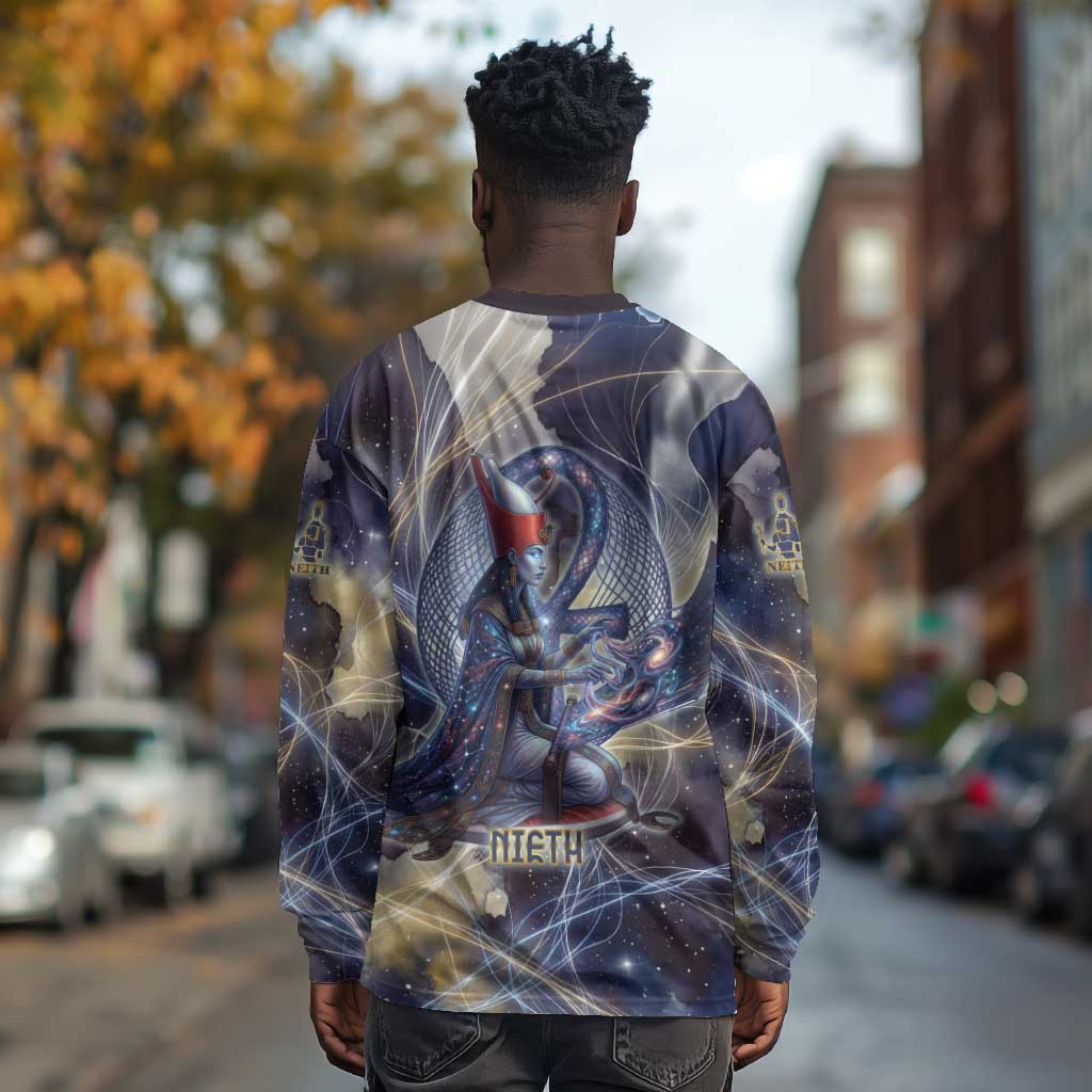 Neith Egyptian Long Sleeve Shirt Goddess Mother of All Cosmic Threads