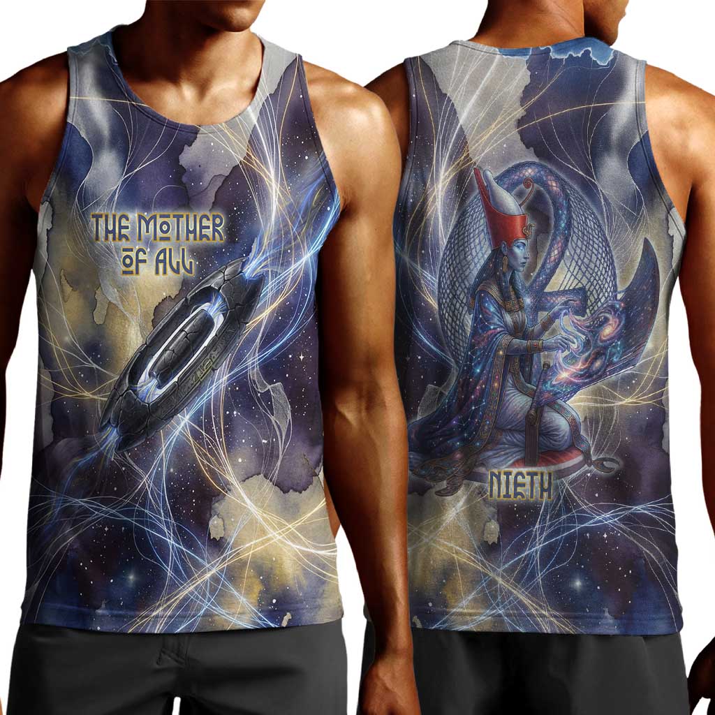 Neith Egyptian Men Tank Top Goddess Mother of All Cosmic Threads