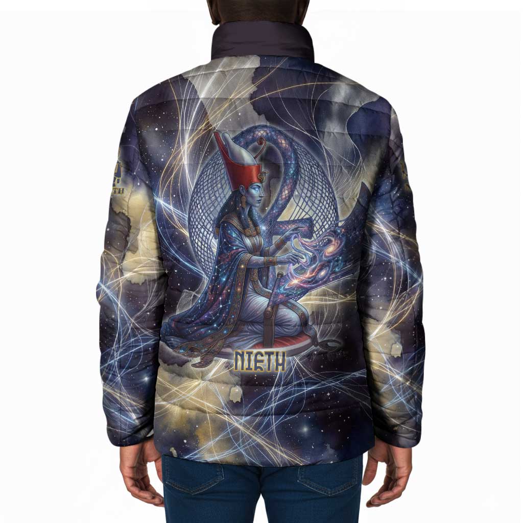 Neith Egyptian Padded Jacket Goddess Mother of All Cosmic Threads
