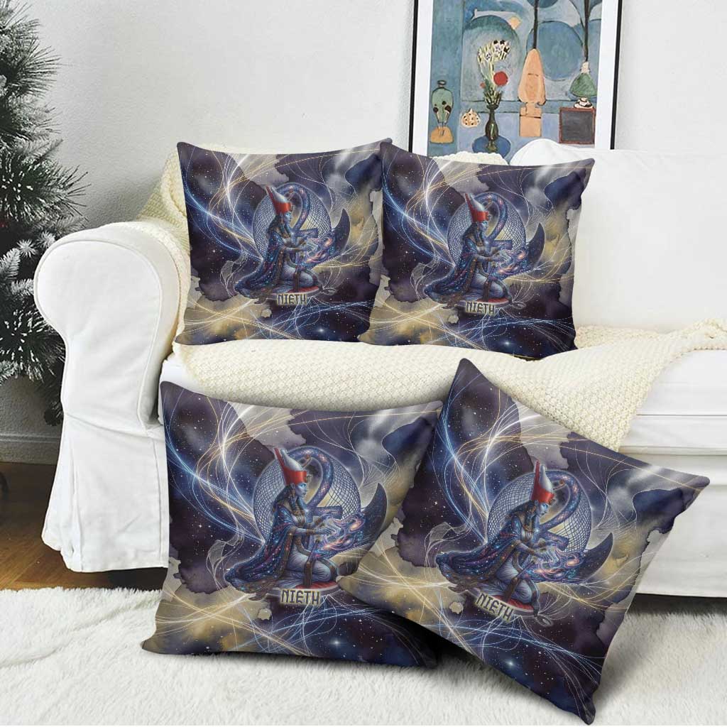 Neith Egyptian Pillow Cover Goddess Mother of All Cosmic Threads