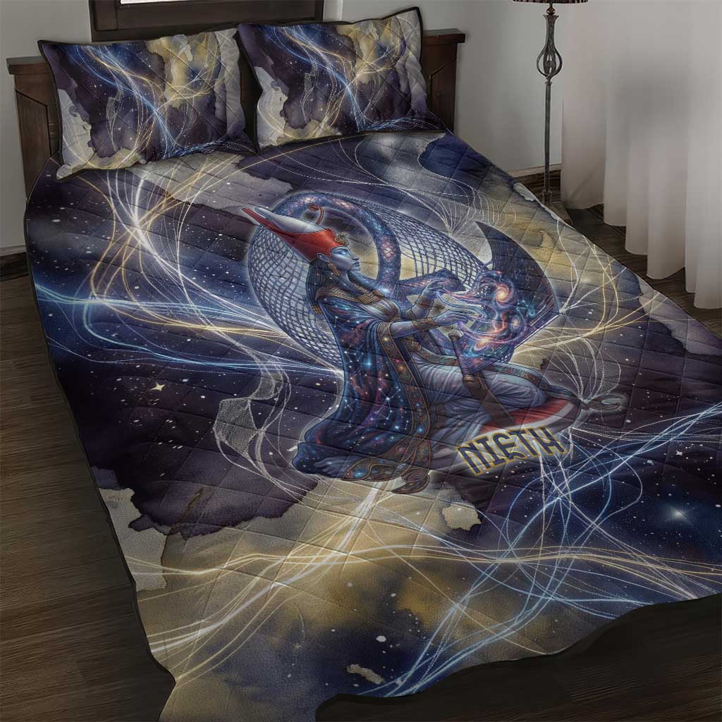 Neith Egyptian Quilt Bed Set Goddess Mother of All Cosmic Threads