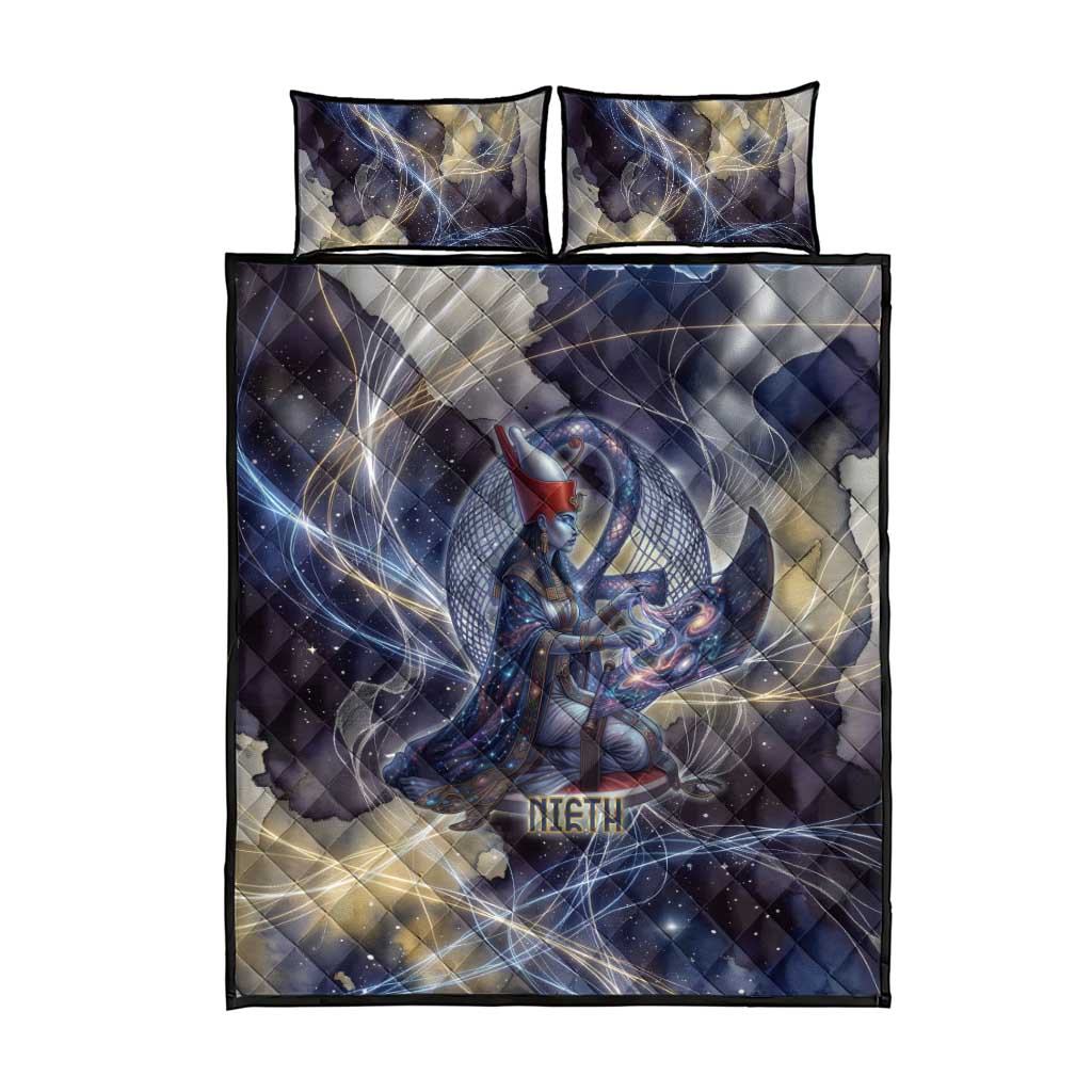 Neith Egyptian Quilt Bed Set Goddess Mother of All Cosmic Threads