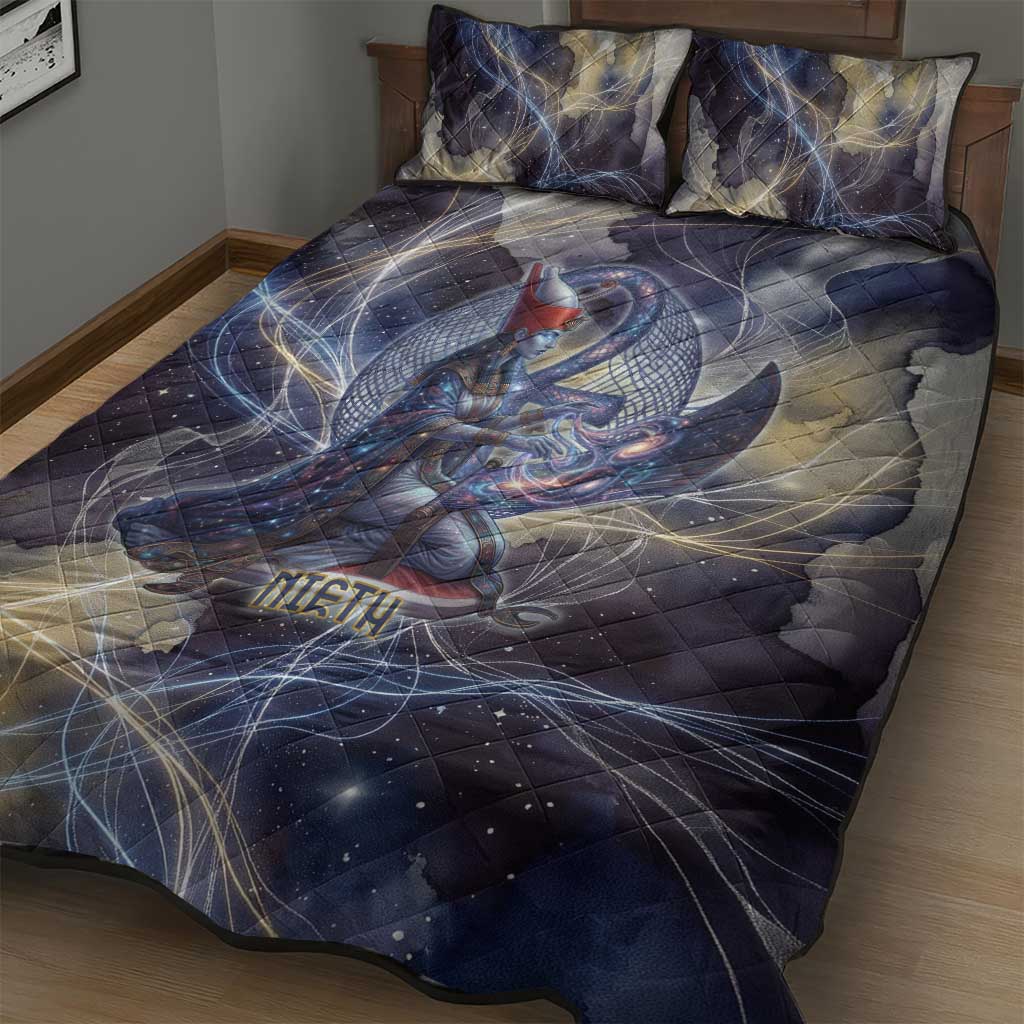 Neith Egyptian Quilt Bed Set Goddess Mother of All Cosmic Threads