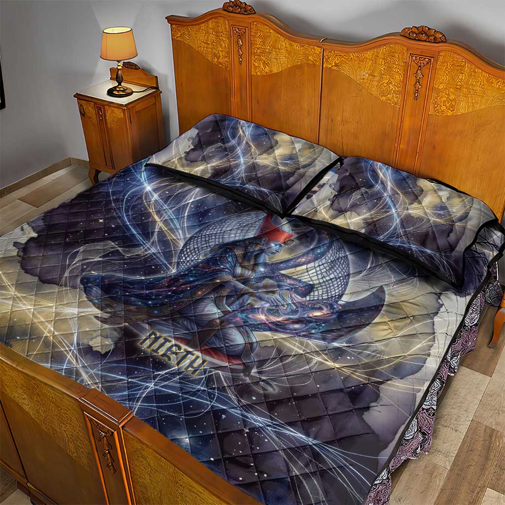 Neith Egyptian Quilt Bed Set Goddess Mother of All Cosmic Threads