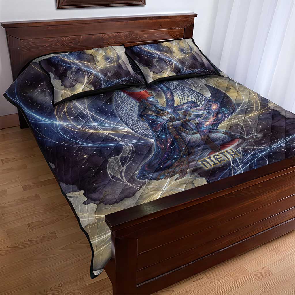 Neith Egyptian Quilt Bed Set Goddess Mother of All Cosmic Threads