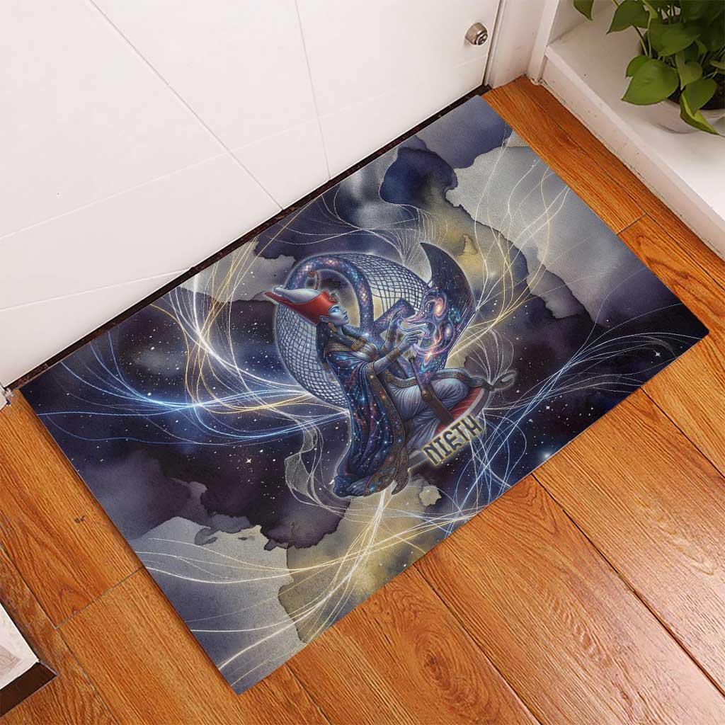 Neith Egyptian Rubber Doormat Goddess Mother of All Cosmic Threads