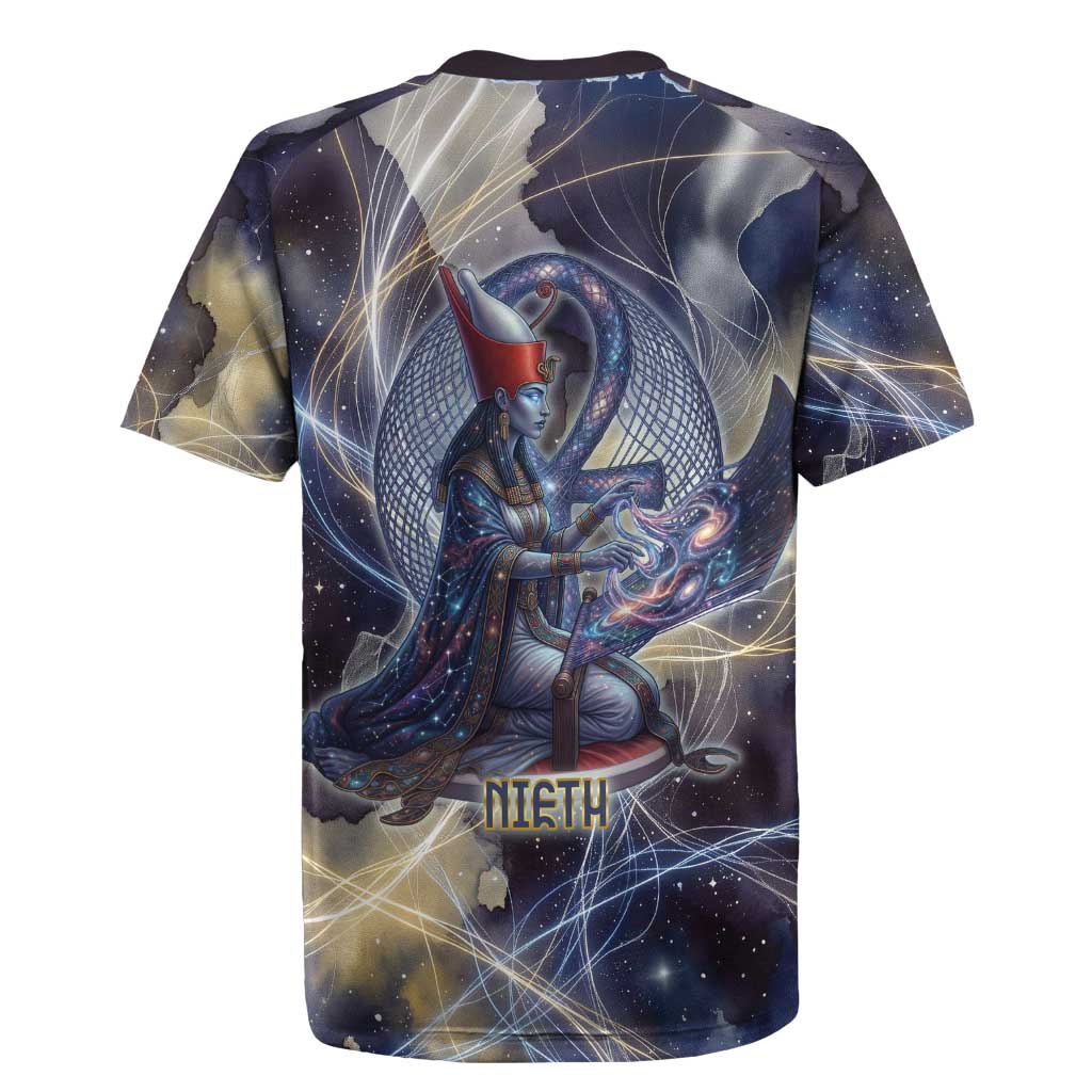 Neith Egyptian Rugby Jersey Goddess Mother of All Cosmic Threads