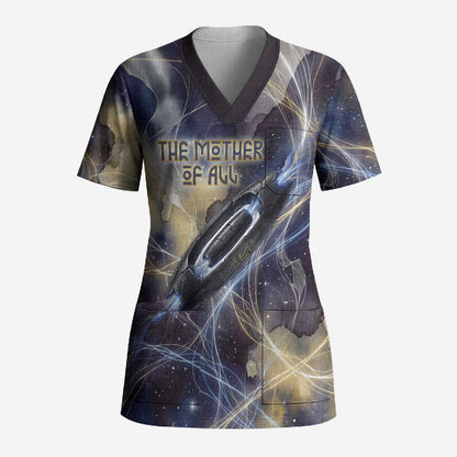 Neith Egyptian Scrub Top Goddess Mother of All Cosmic Threads