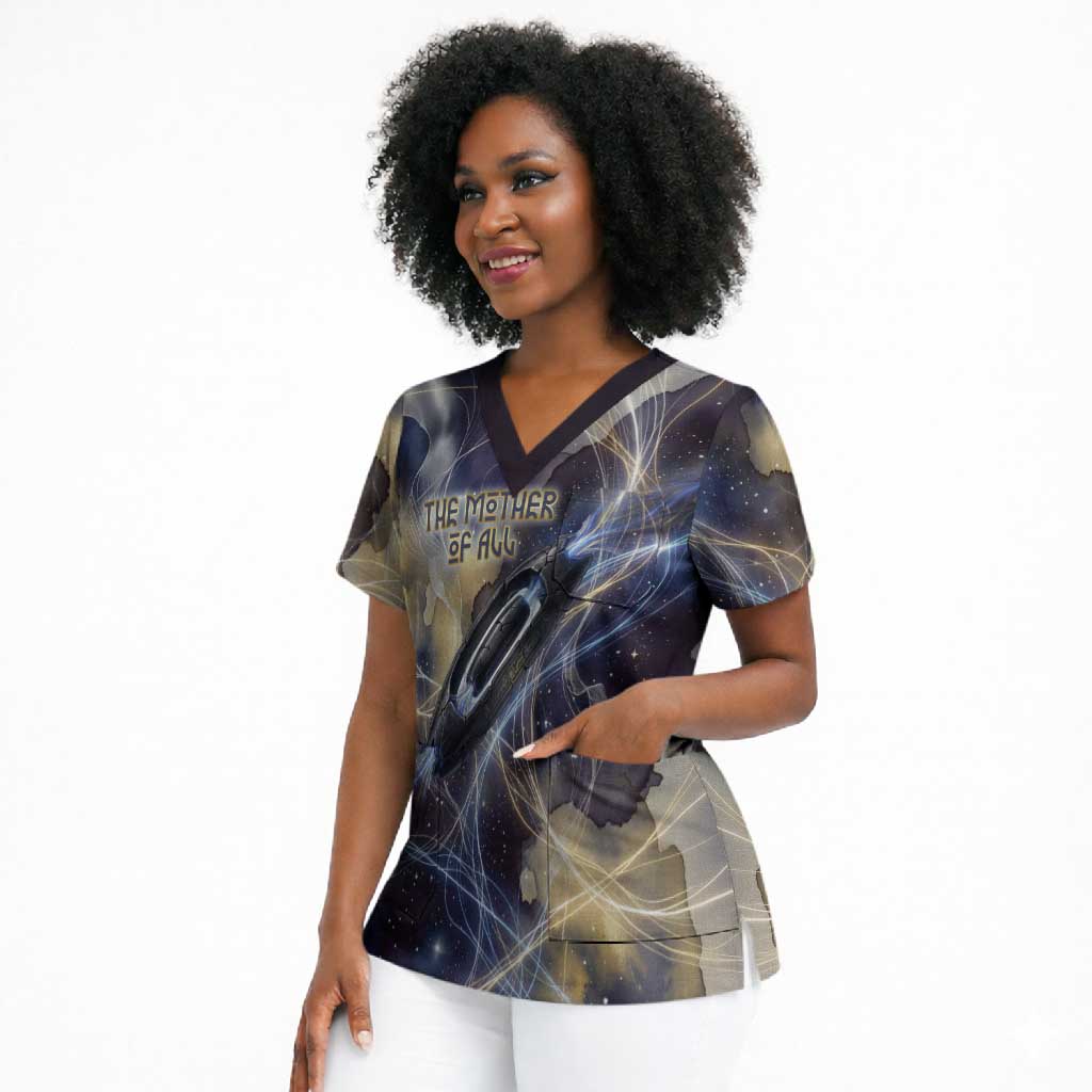 Neith Egyptian Scrub Top Goddess Mother of All Cosmic Threads