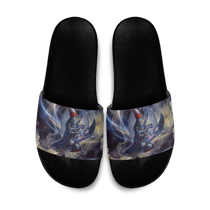 Neith Egyptian Slide Sandals Goddess Mother of All Cosmic Threads