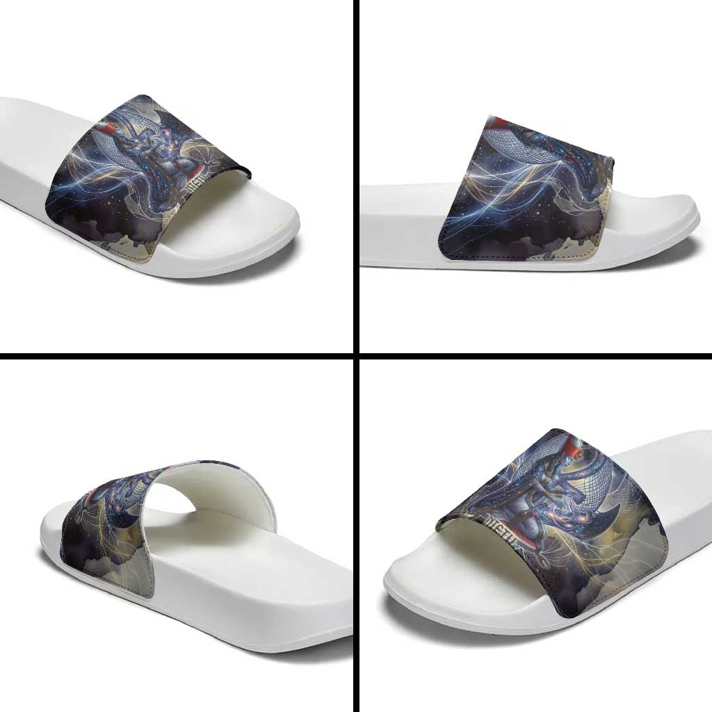 Neith Egyptian Slide Sandals Goddess Mother of All Cosmic Threads