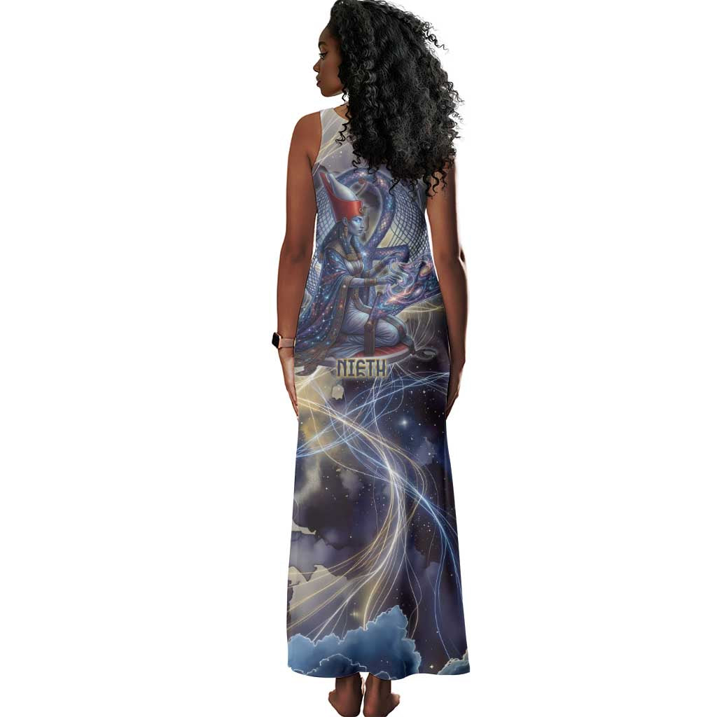 Neith Egyptian Tank Maxi Dress Goddess Mother of All Cosmic Threads
