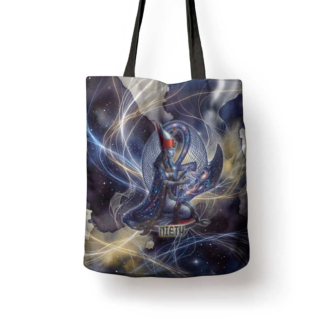 Neith Egyptian Tote Bag Goddess Mother of All Cosmic Threads