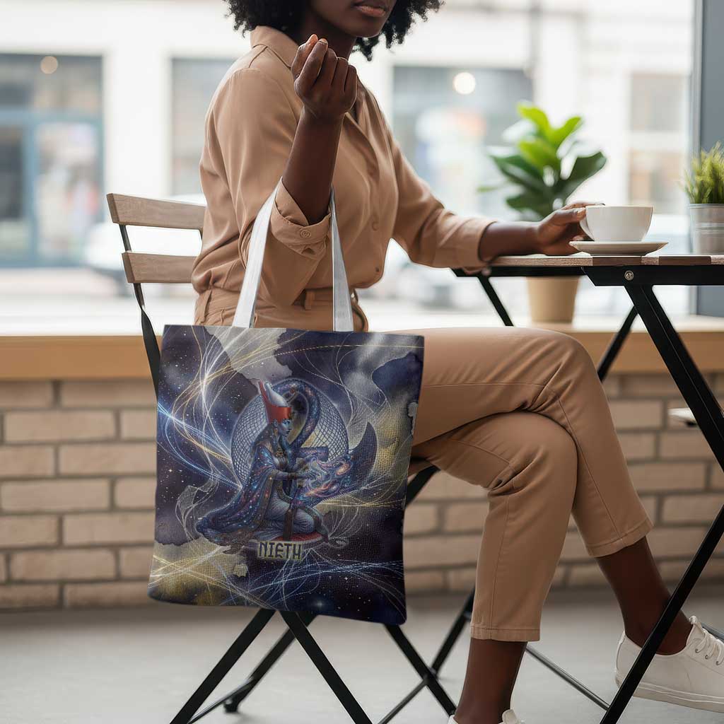 Neith Egyptian Tote Bag Goddess Mother of All Cosmic Threads