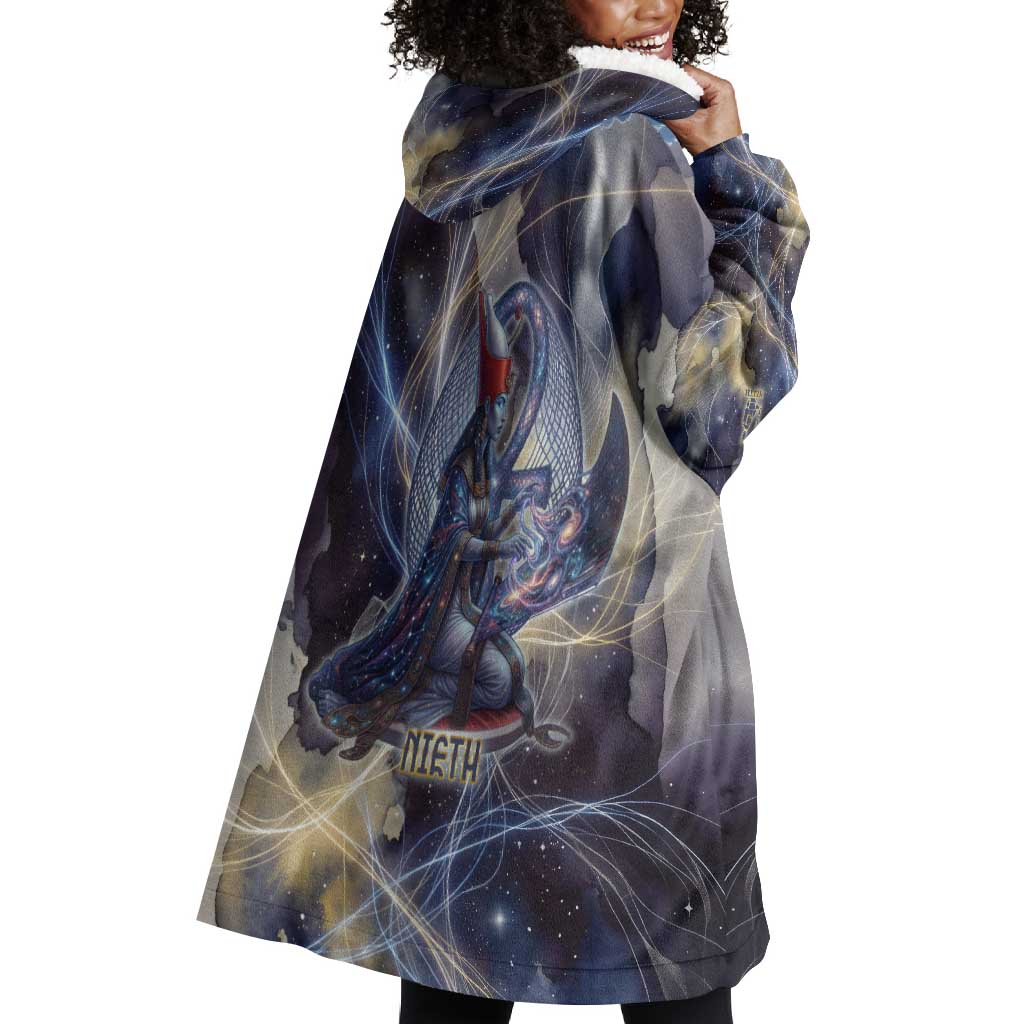 Neith Egyptian Wearable Blanket Hoodie Goddess Mother of All Cosmic Threads