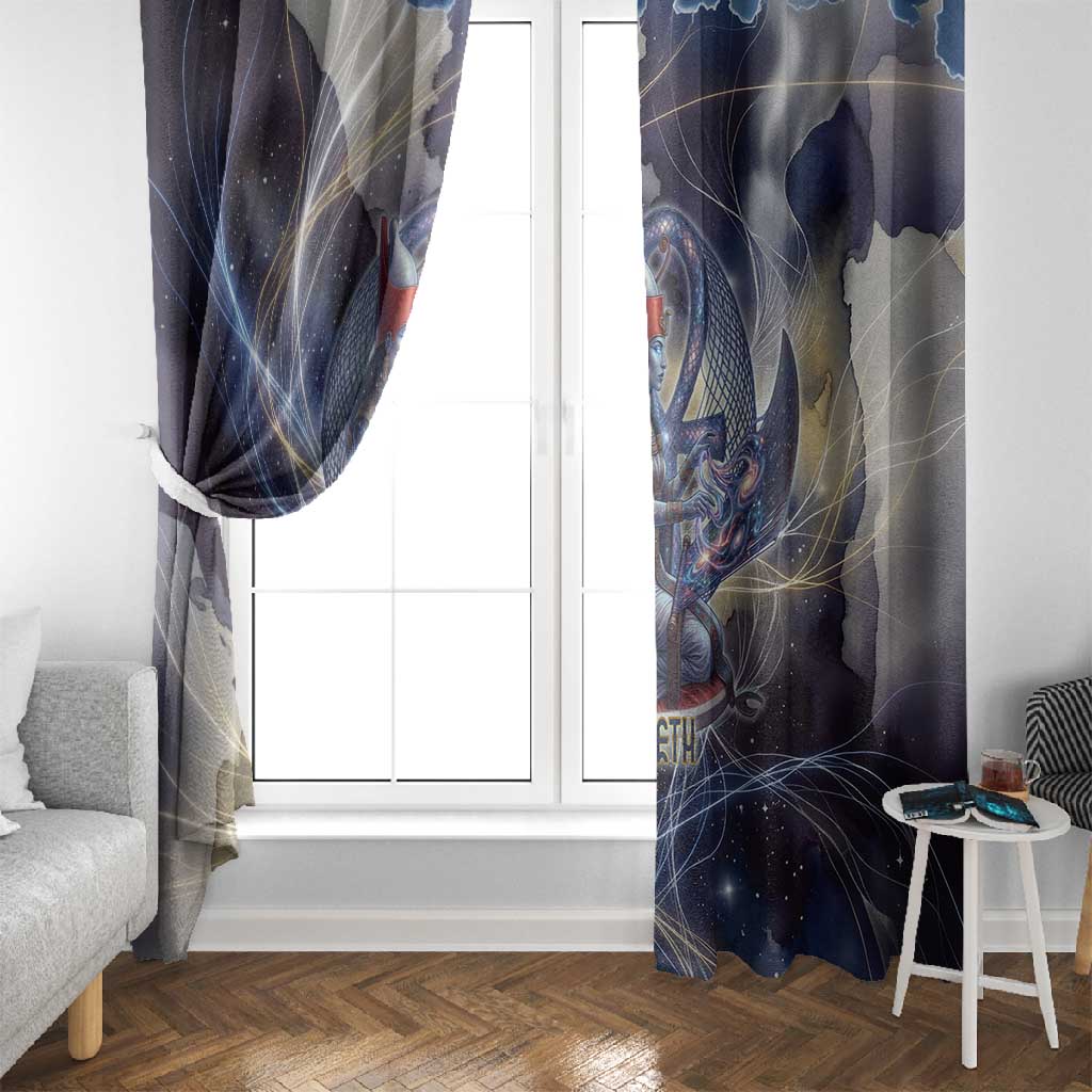 Neith Egyptian Window Curtain Goddess Mother of All Cosmic Threads