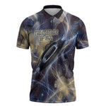 Neith Egyptian Zipper Polo Shirt Goddess Mother of All Cosmic Threads