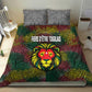 Togo Bedding Set Red Lion Head Design and Traditional African Pattern