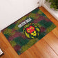 Togo Rubber Doormat Red Lion Head Design and Traditional African Pattern