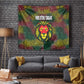 Togo Tapestry Red Lion Head Design and Traditional African Pattern