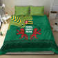Togo Bedding Set - Red Twin Lions and Travail Liberté Patrie Slogan