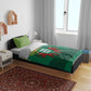 Togo Bedding Set - Red Twin Lions and Travail Liberté Patrie Slogan
