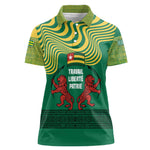 Togo Women Polo Shirt - Red Twin Lions and Travail Liberté Patrie Slogan
