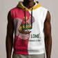 Lome Togo Sleeveless Hoodie - Sailboat and Sunset – Where the Sun Kisses the Sea - African Pride