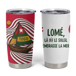 Lome Togo Tumbler Cup - Sailboat and Sunset – Where the Sun Kisses the Sea