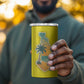 Lome Togo Sunset 4 in 1 Can Cooler Tumbler - Palm Trees and Ocean Embrace Design