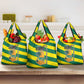 Lome Togo Sunset Grocery Bag - Palm Trees and Ocean Embrace Design
