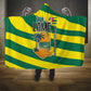 Lome Togo Sunset Hooded Blanket - Palm Trees and Ocean Embrace Design