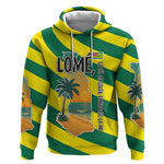 Lome Togo Sunset Hoodie - Palm Trees and Ocean Embrace Design