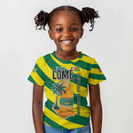 Lome Togo Sunset Kid T shirt - Palm Trees and Ocean Embrace Design