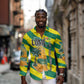 Lome Togo Sunset Long Sleeve Button Shirt - Palm Trees and Ocean Embrace Design