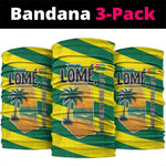 Lome Togo Sunset Neck Gaiter - Palm Trees and Ocean Embrace Design TS04