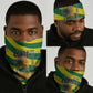 Lome Togo Sunset Neck Gaiter - Palm Trees and Ocean Embrace Design TS04