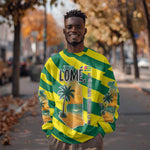 Lome Togo Sunset Sweatshirt - Palm Trees and Ocean Embrace Design