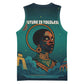 Togo Futuristic Afrocentric Woman Basketball Jersey with Flag and Stars Design TS04