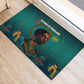 Togo Futuristic Afrocentric Woman Rubber Doormat with Flag and Stars Design